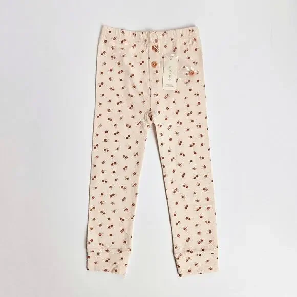 NWT Quincy Mae Petite Floral Pointelle Leggings Size 4-5Y - Picture 1 of 4